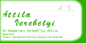 attila verebelyi business card